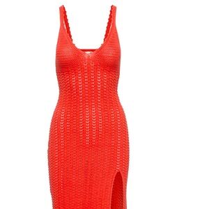 Aritzia red midi dress